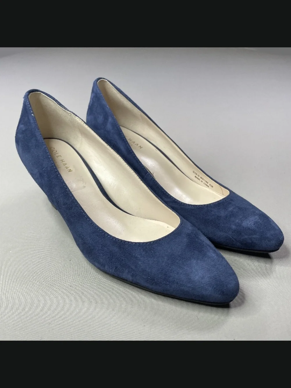 Cole Haan Shoes Womens 6.5 blue suede wedge heels grand os designer cocktail